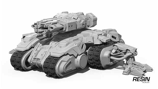 Siege tank SC2 1:35 scale resin kit