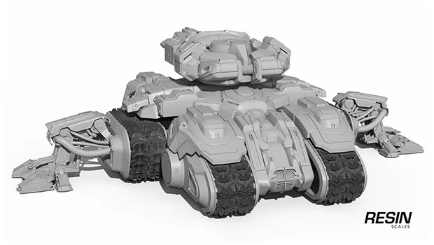 Siege tank SC2 1:35 scale resin kit