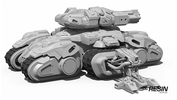 Siege tank SC2 1:35 scale resin kit