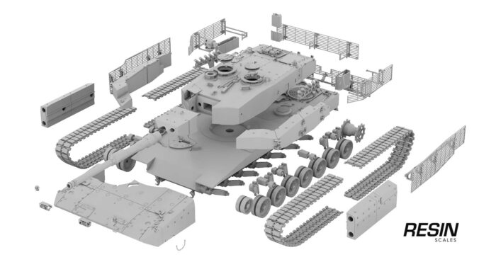 Leopard 2SG Main Battle Tank 1/35 scale Resin Kit - Image 11
