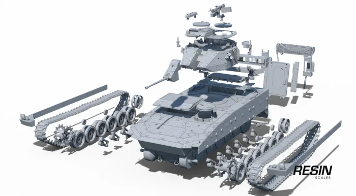 Bionix II 2 Man Turret (2MT) Singapore 1:35 Resin Kit - Image 4